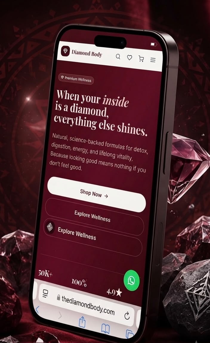 The Diamond Body — live website screenshot
